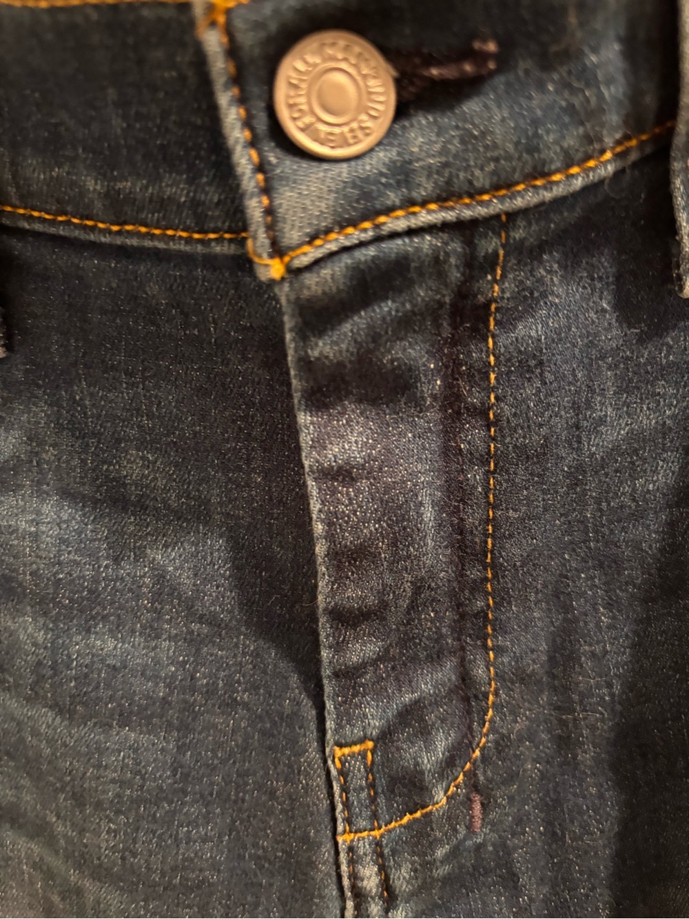7 For All Mankind Dark Blue Wide-Leg Jeans - Picture 4 of 16